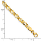 14K Polished and Diamond-cut Beaded Fancy Bracelet