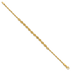 14K Polished and Diamond-cut Twisted Fancy Bracelet