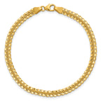 14K Polished and Textured Fancy Bracelet