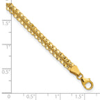 14K Polished and Textured Fancy Bracelet