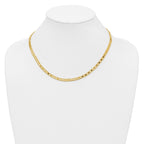 14K Polished and Textured Fancy Necklace