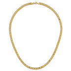 14K Polished and Textured Fancy Necklace