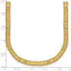 14K Polished and Textured Fancy Necklace