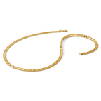 14K Polished and Textured Fancy Necklace