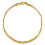 14K Polished and Textured Fancy Bracelet