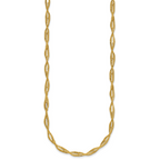 14K Polished and Textured Twist Necklace