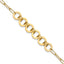 14K Polished Circles Paperclip Link Bracelet