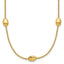 14K Polished and Dia-cut Oval Station with 2in ext. Necklace