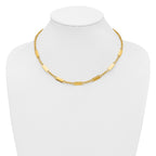 14K Polished Bar Station Necklace