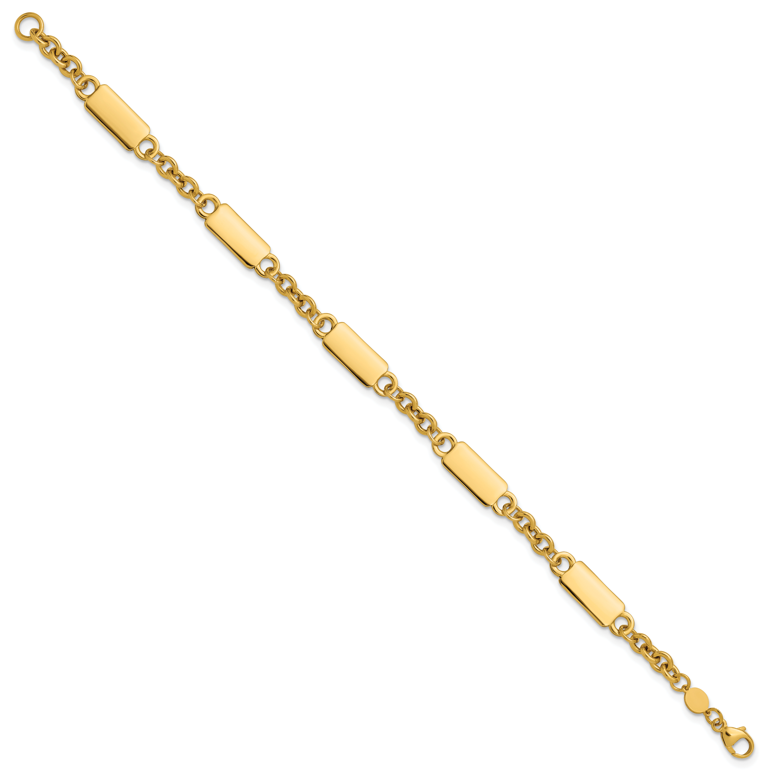 14K Polished Bar Station Bracelet Secondary image