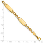 14K Polished Bar Station Bracelet