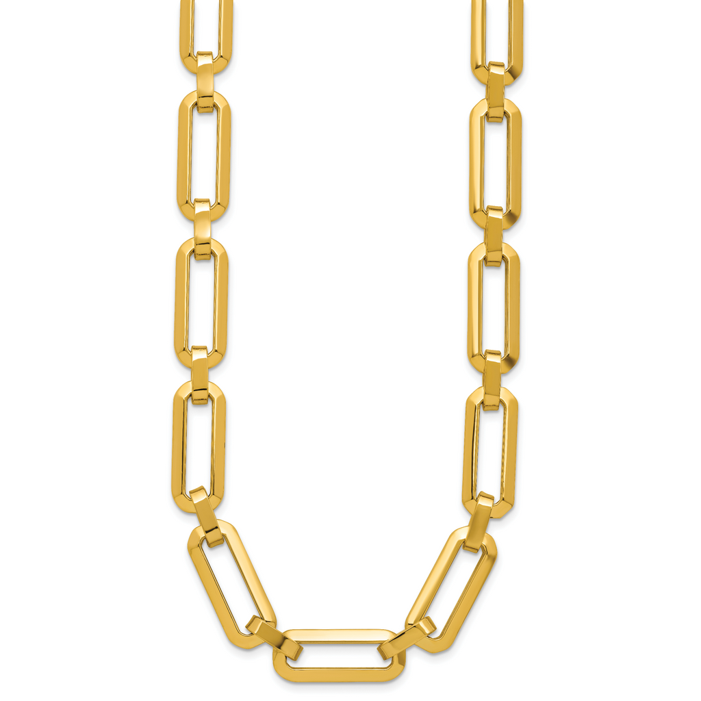 14K Polished Fancy Link Necklace