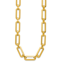 14K Polished Fancy Link Necklace