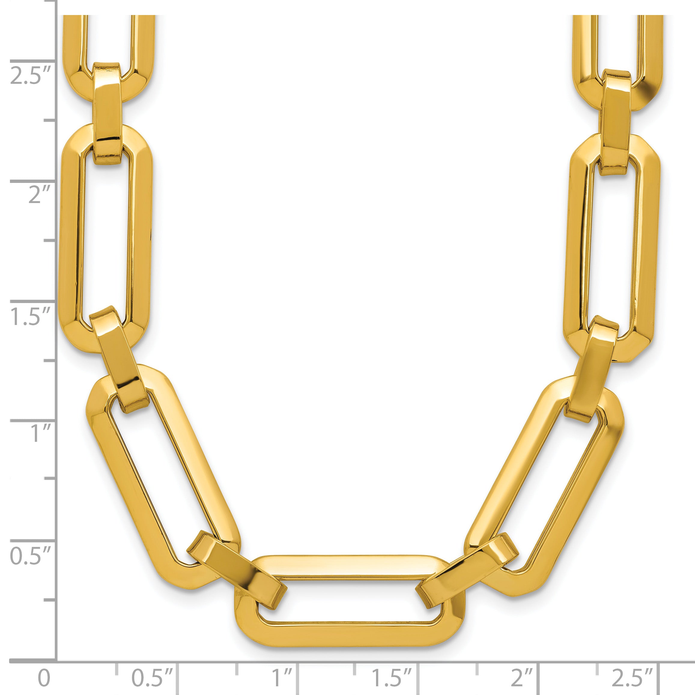 14K Polished Fancy Link Necklace