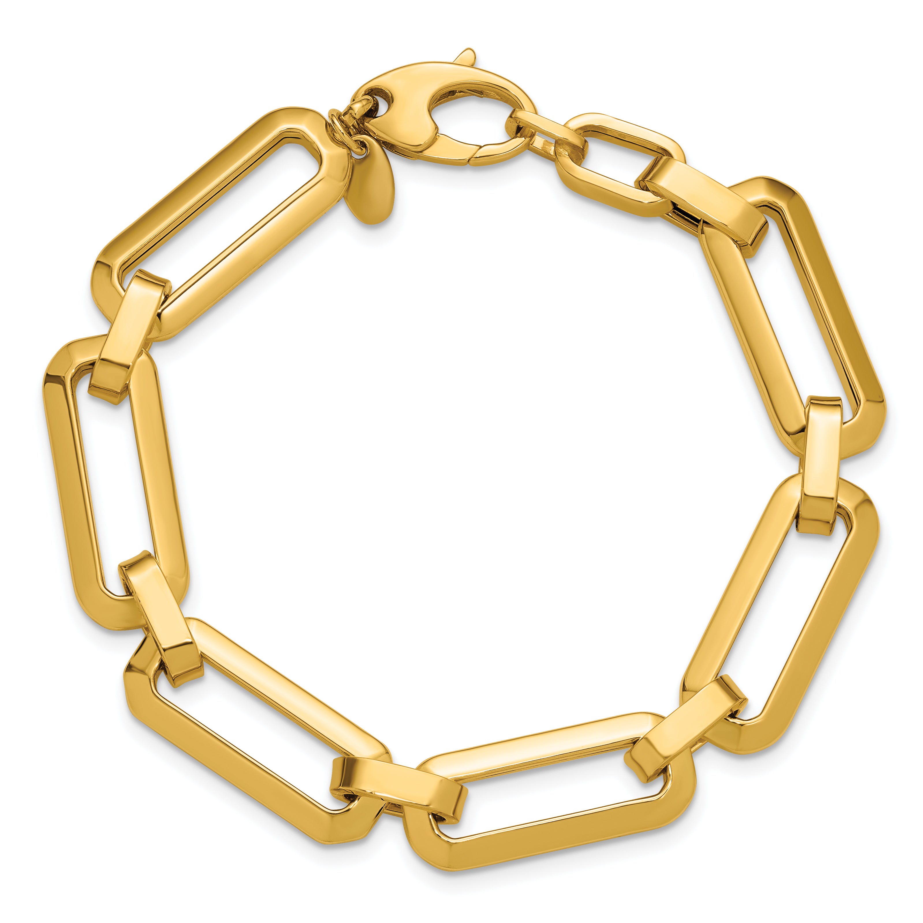 14K Polished Fancy Link Bracelet