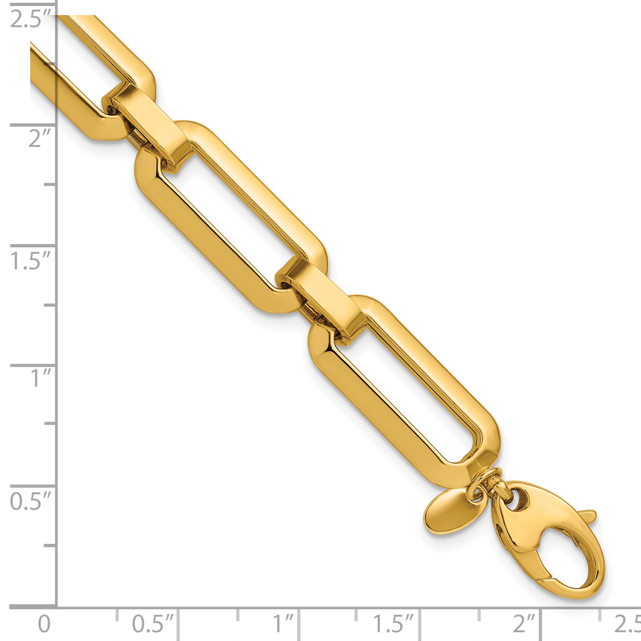 14K Polished Fancy Link Bracelet