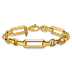 14K Polished Fancy Link Bracelet
