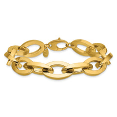 14K Polished Fancy Link Bracelet