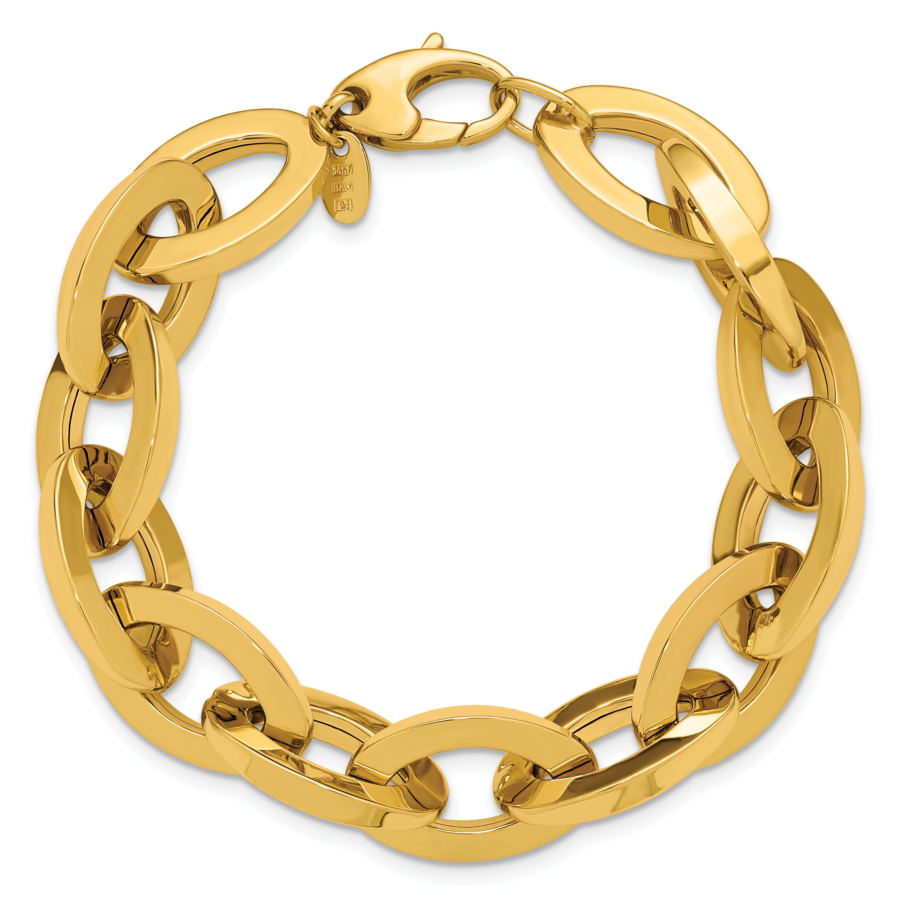 14K Polished Fancy Link Bracelet
