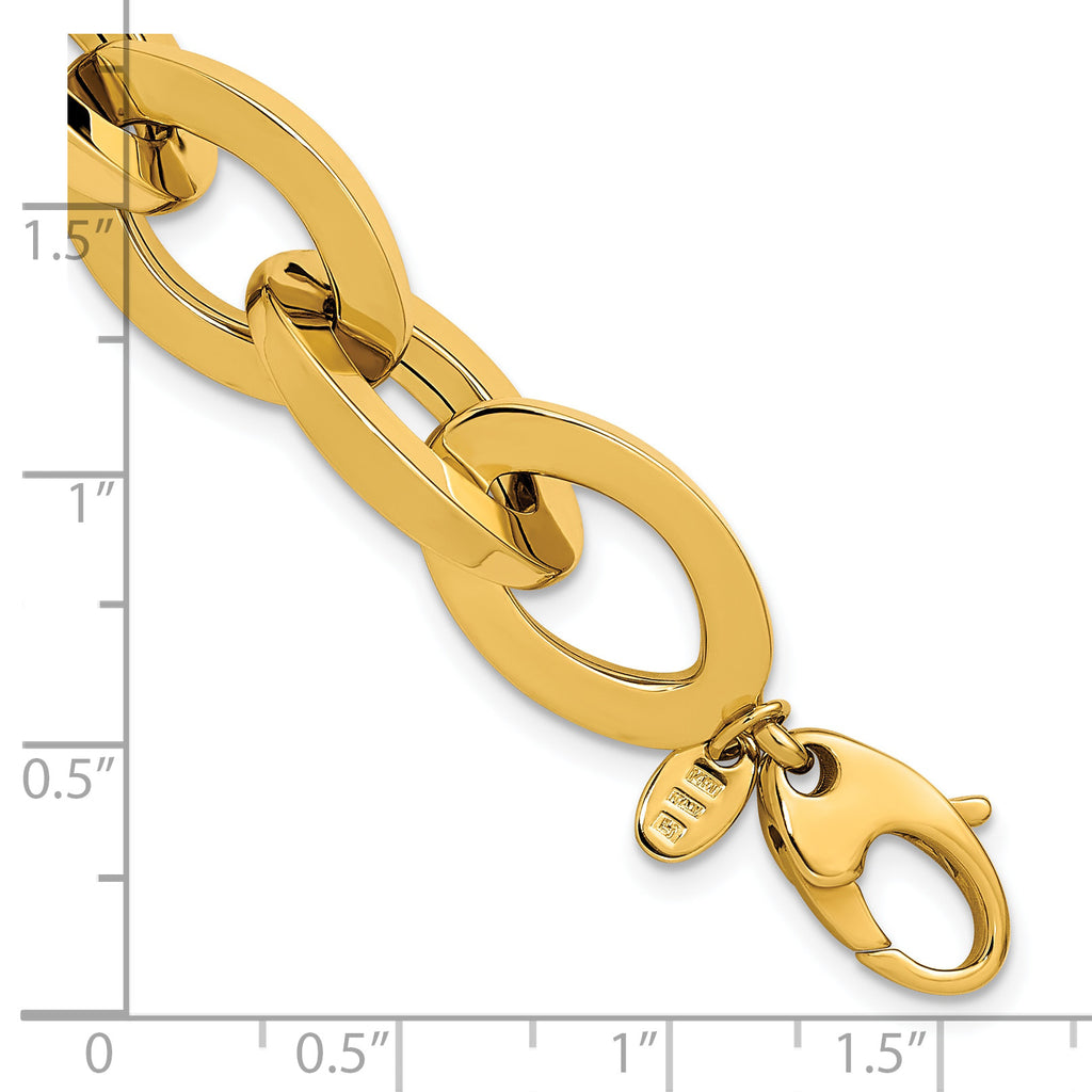 14K Polished Fancy Link Bracelet