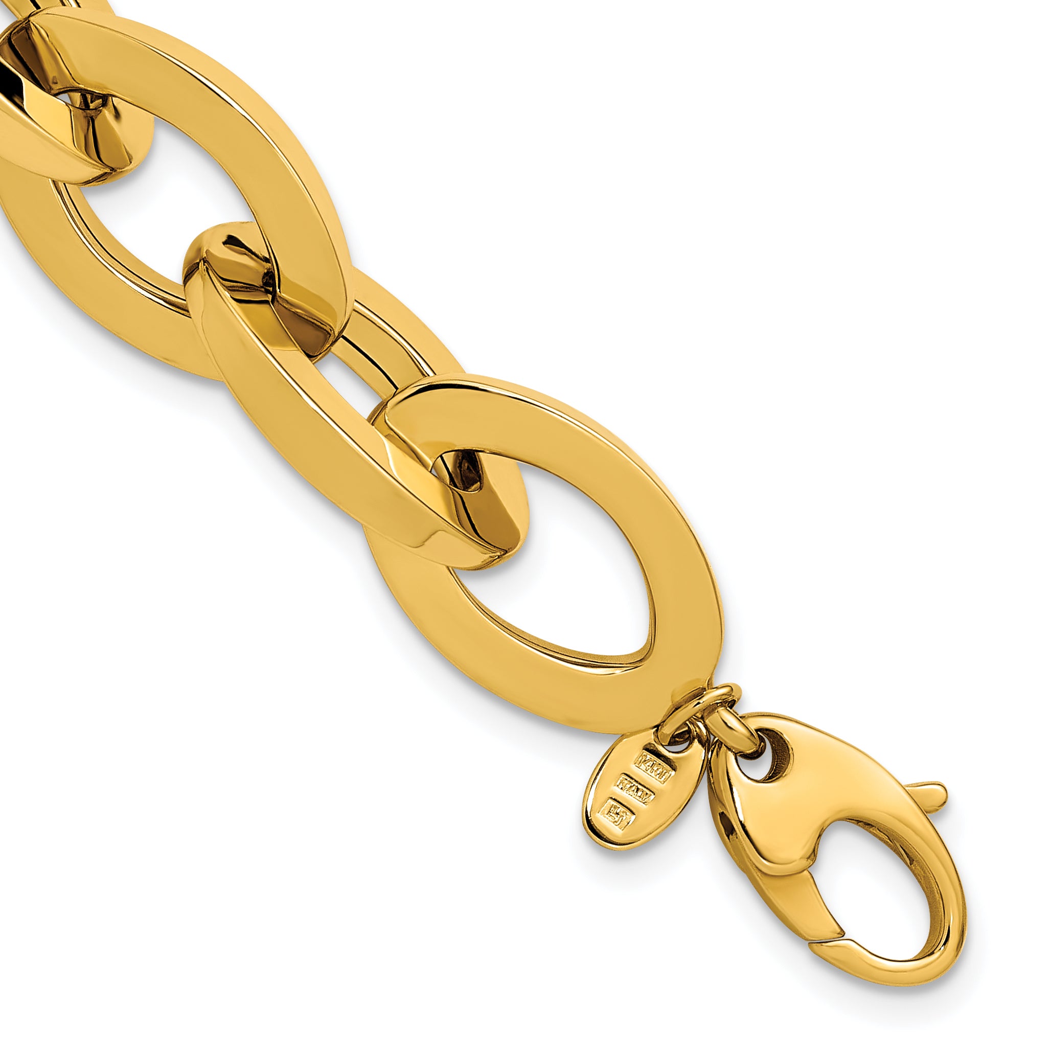 14K Polished Fancy Link Bracelet