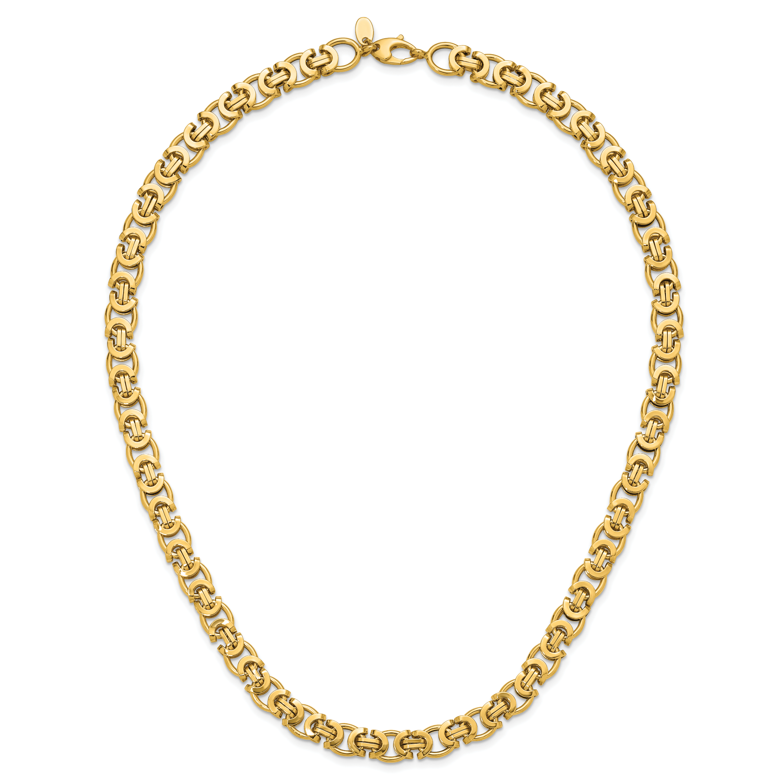 14K Polished Fancy Link Necklace