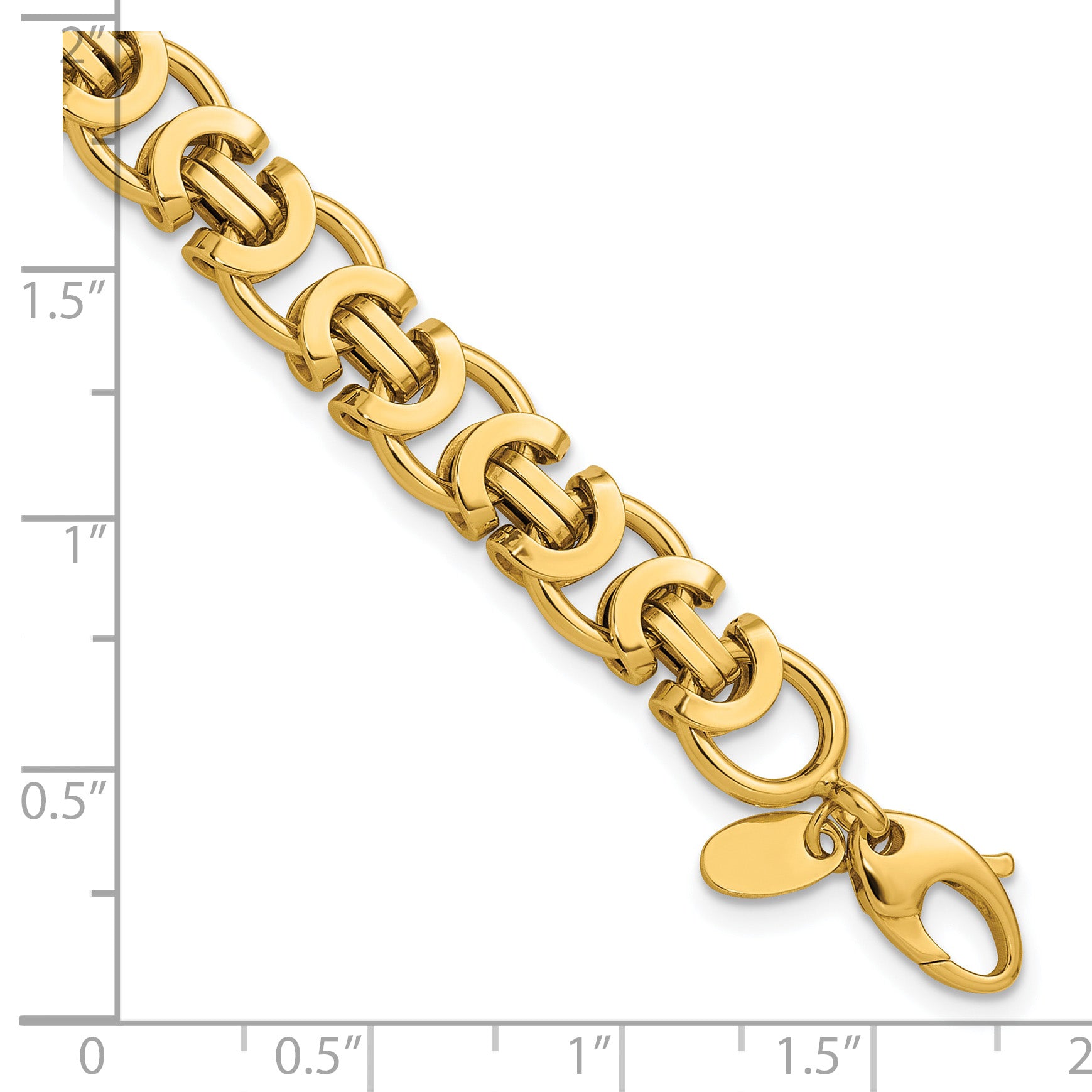 14K Polished Fancy Link Bracelet