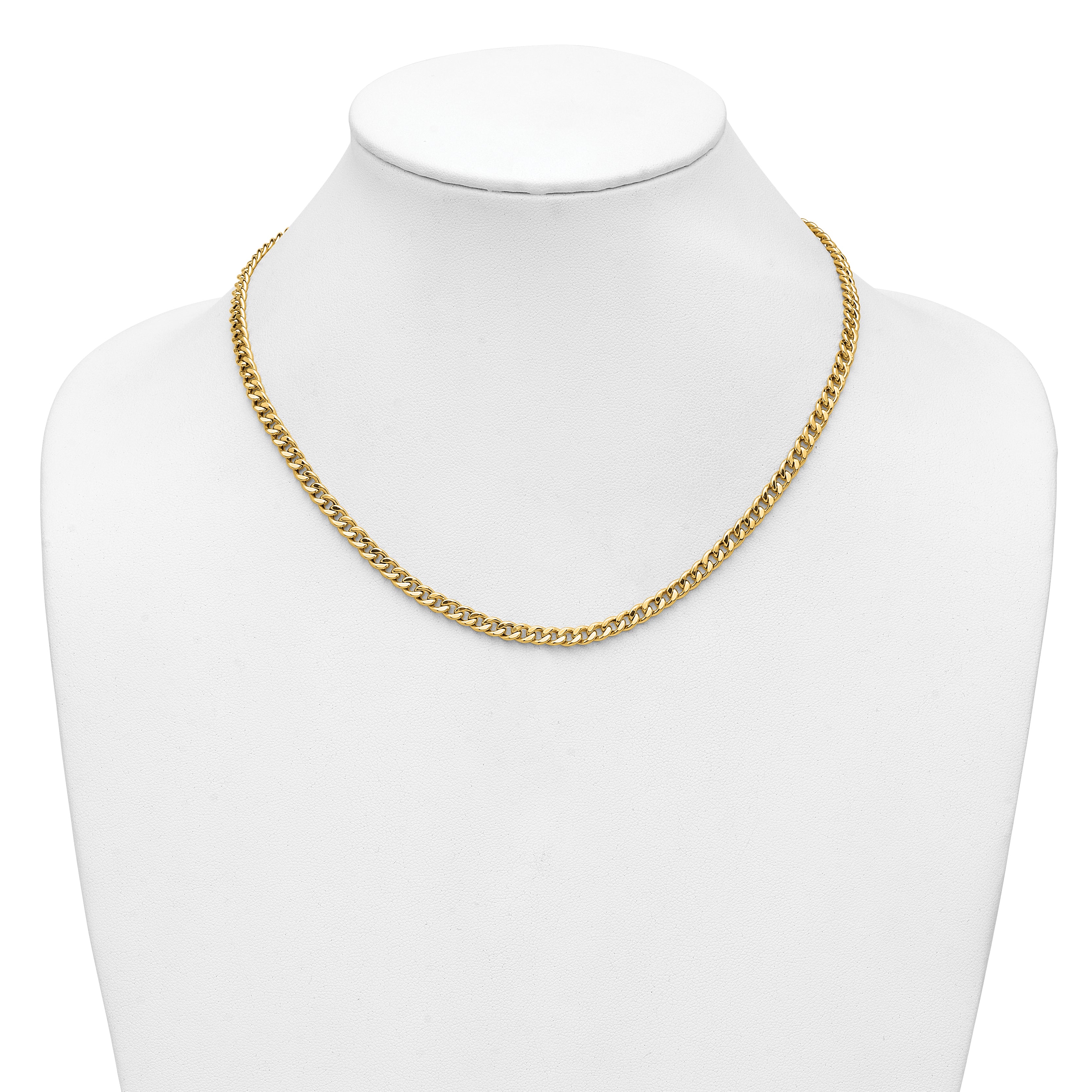 14K Polished Fancy Link Necklace