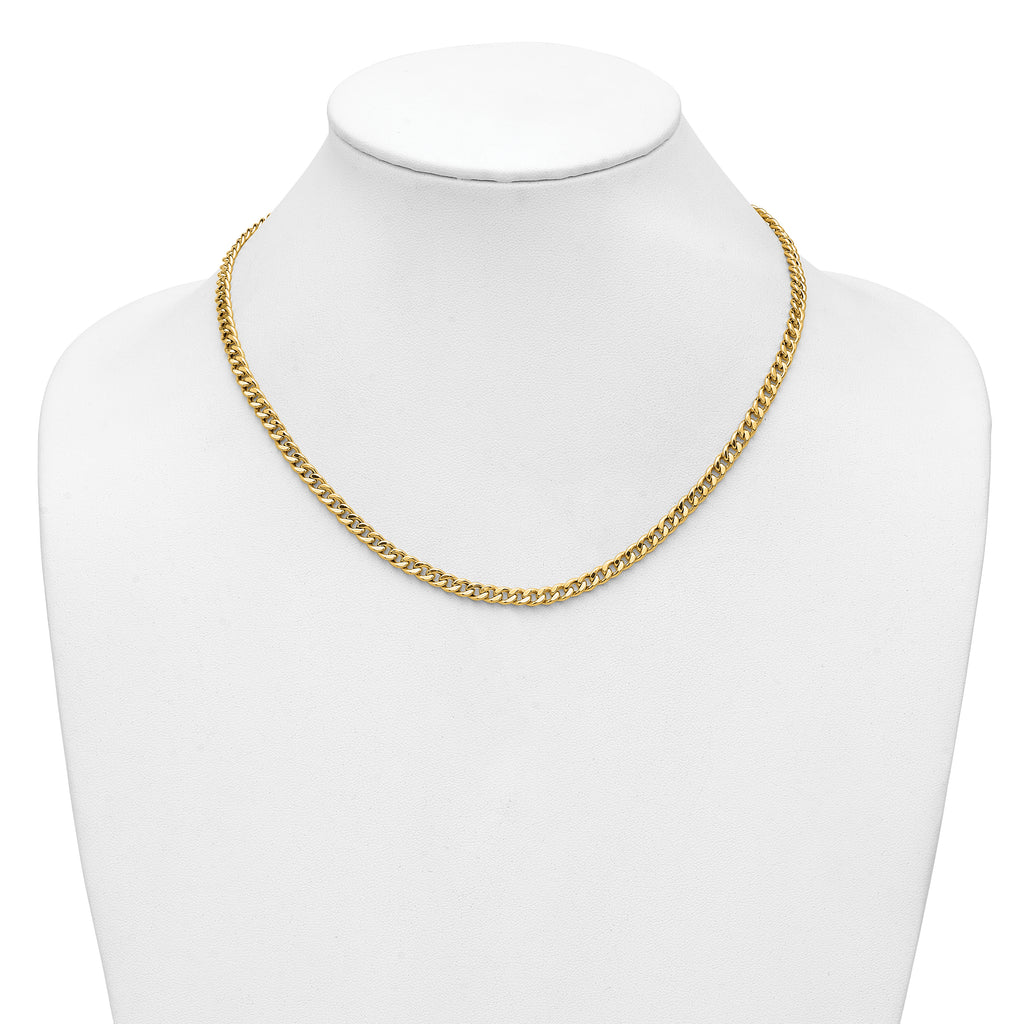 14K Polished Fancy Link Necklace