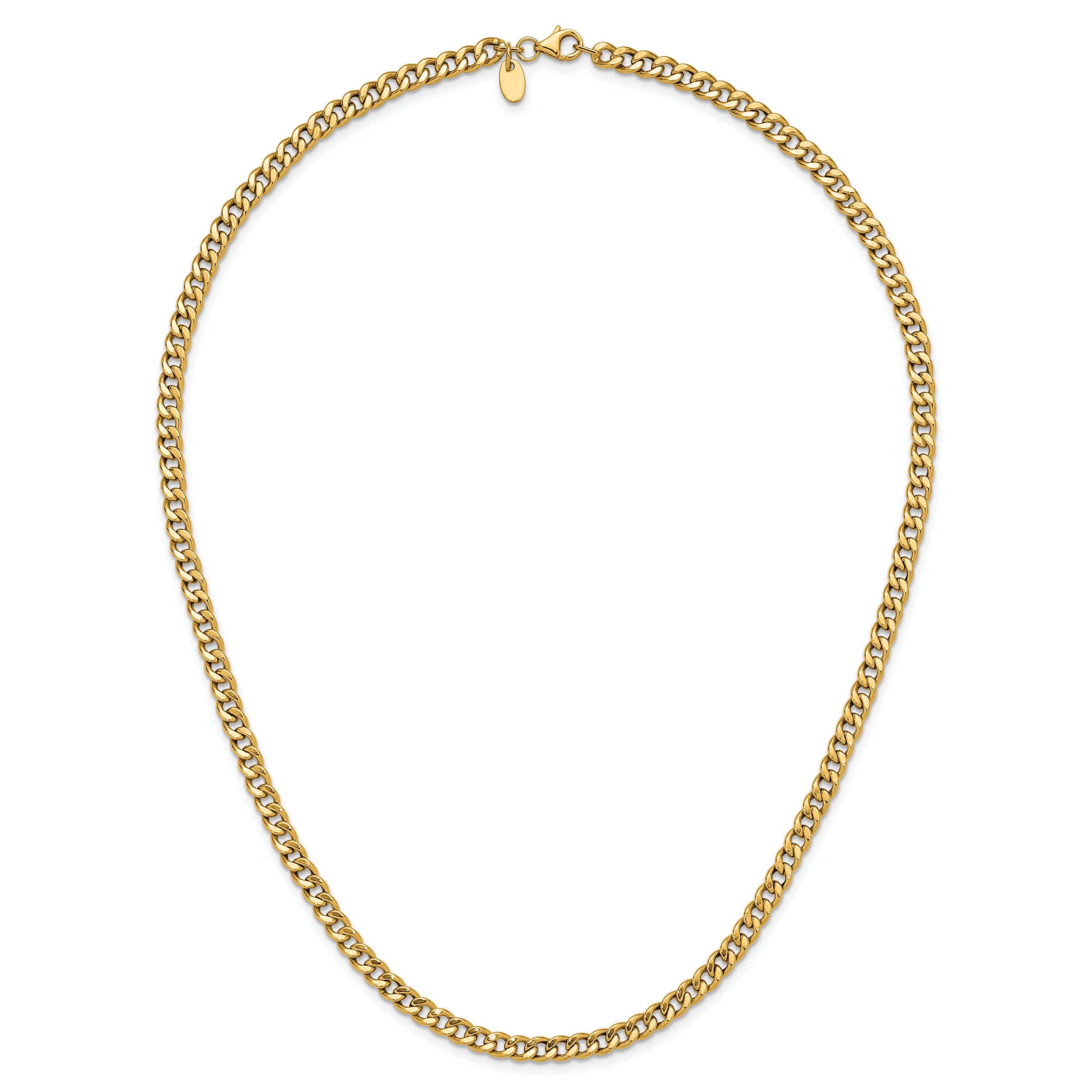 14K Polished Fancy Link Necklace