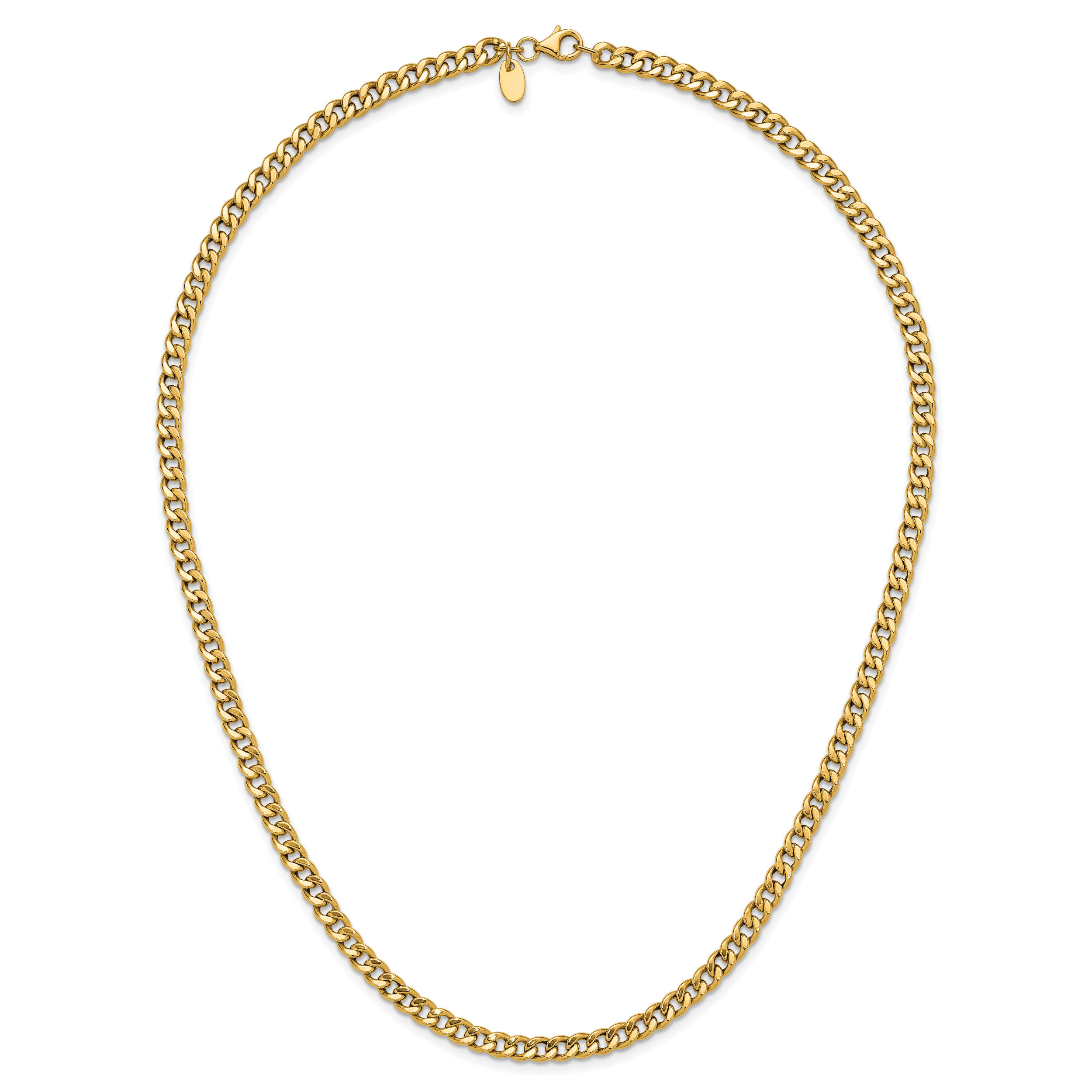 14K Polished Fancy Link Necklace