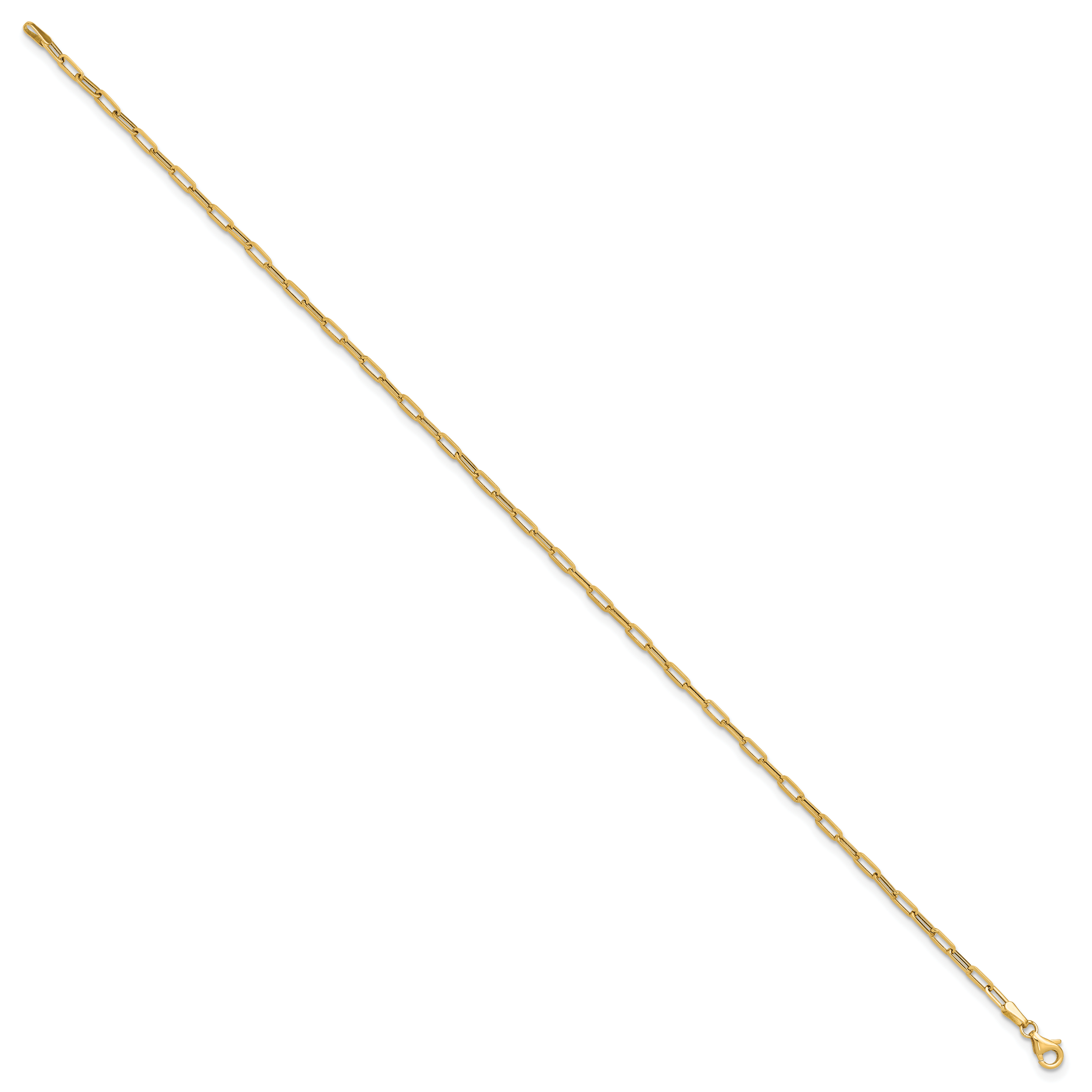 14K Polished Paperclip Anklet Secondary image