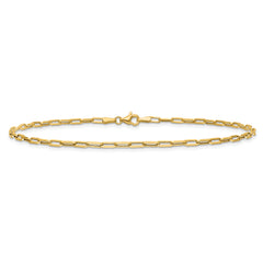14K Polished Paperclip Anklet