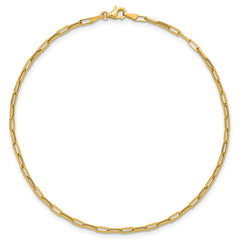 14K Polished Paperclip Anklet