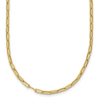 14K Polished Paperclip Necklace