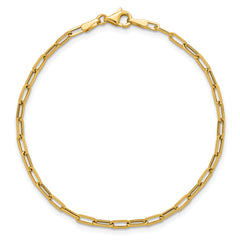 14K Polished Paperclip Bracelet