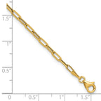 14K Polished Paperclip Bracelet