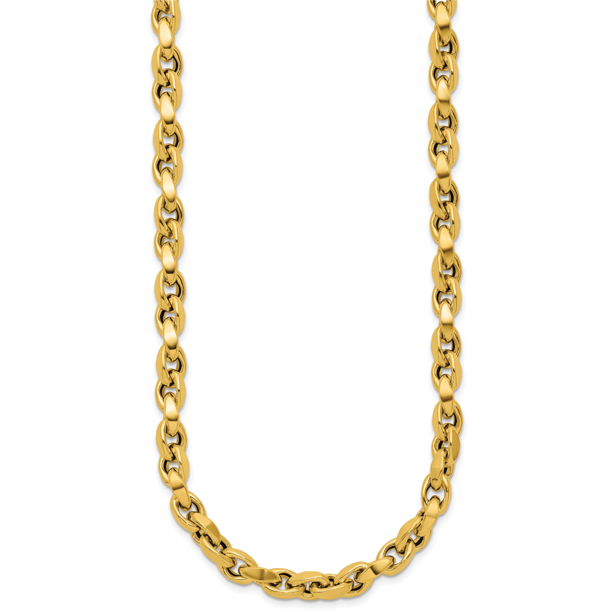 14K Polished Fancy Link Necklace