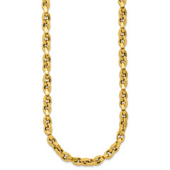 14K Polished Fancy Link Necklace