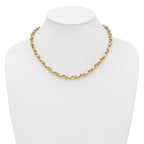 14K Polished Fancy Link Necklace