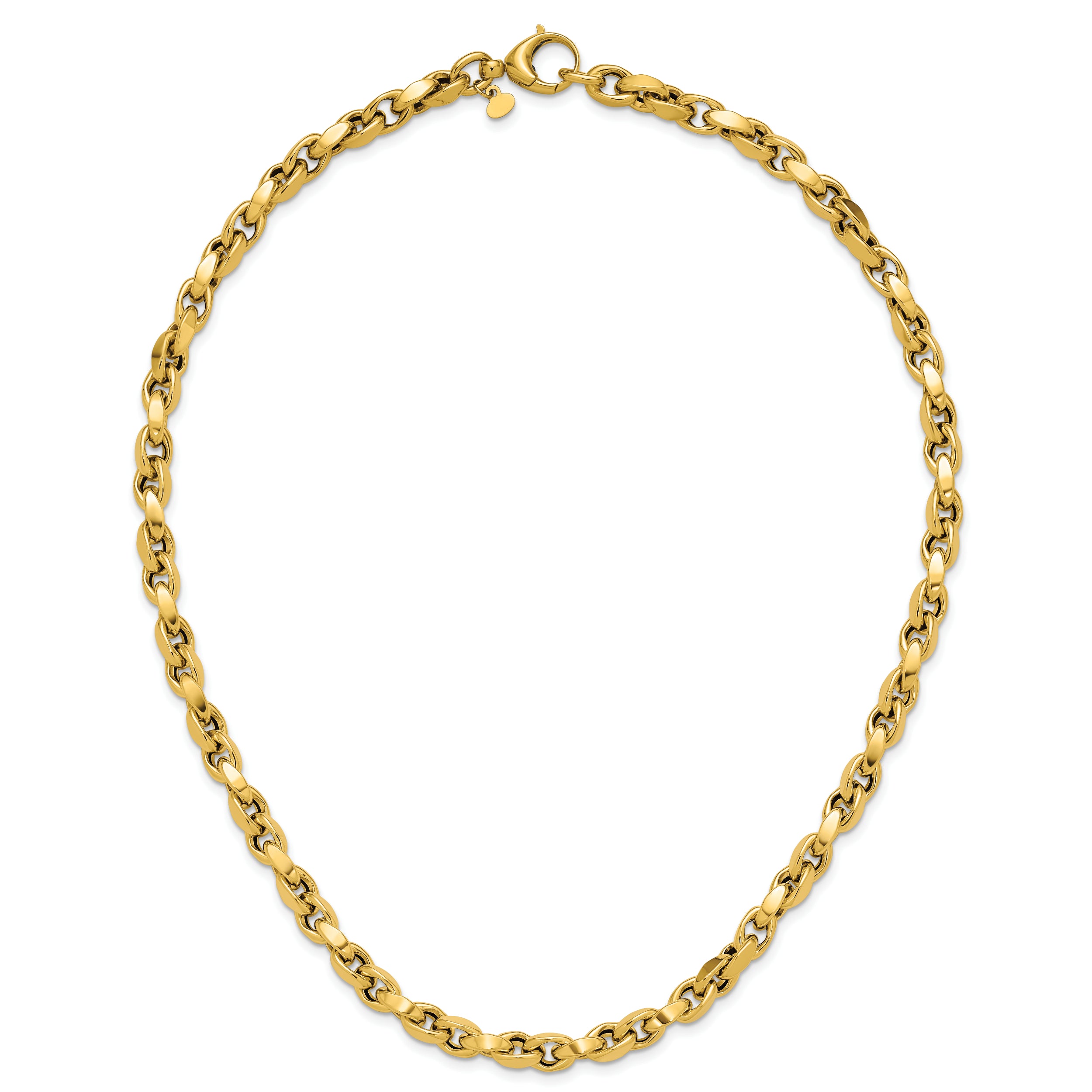 14K Polished Fancy Link Necklace