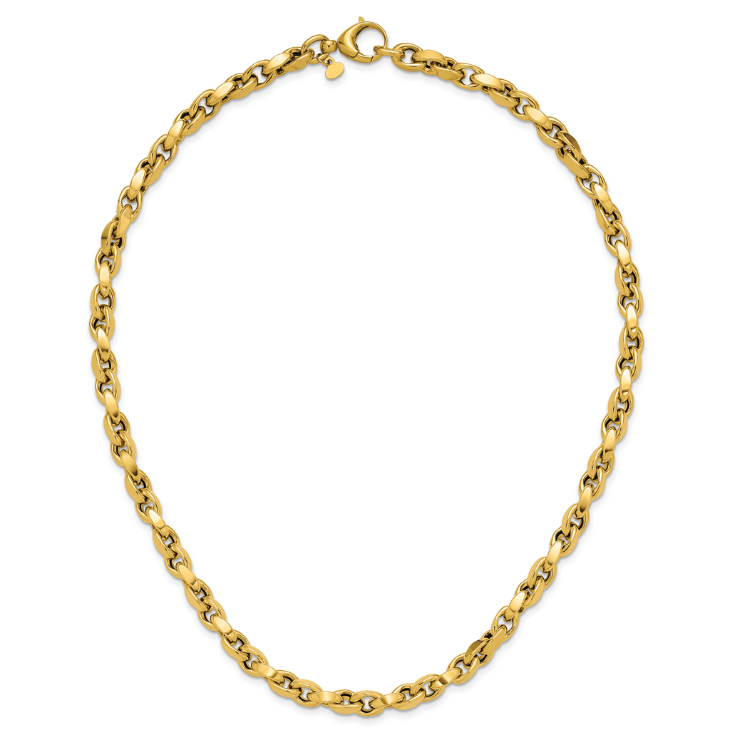 14K Polished Fancy Link Necklace