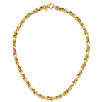 14K Polished Fancy Link Necklace
