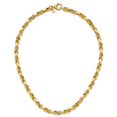14K Polished Fancy Link Necklace