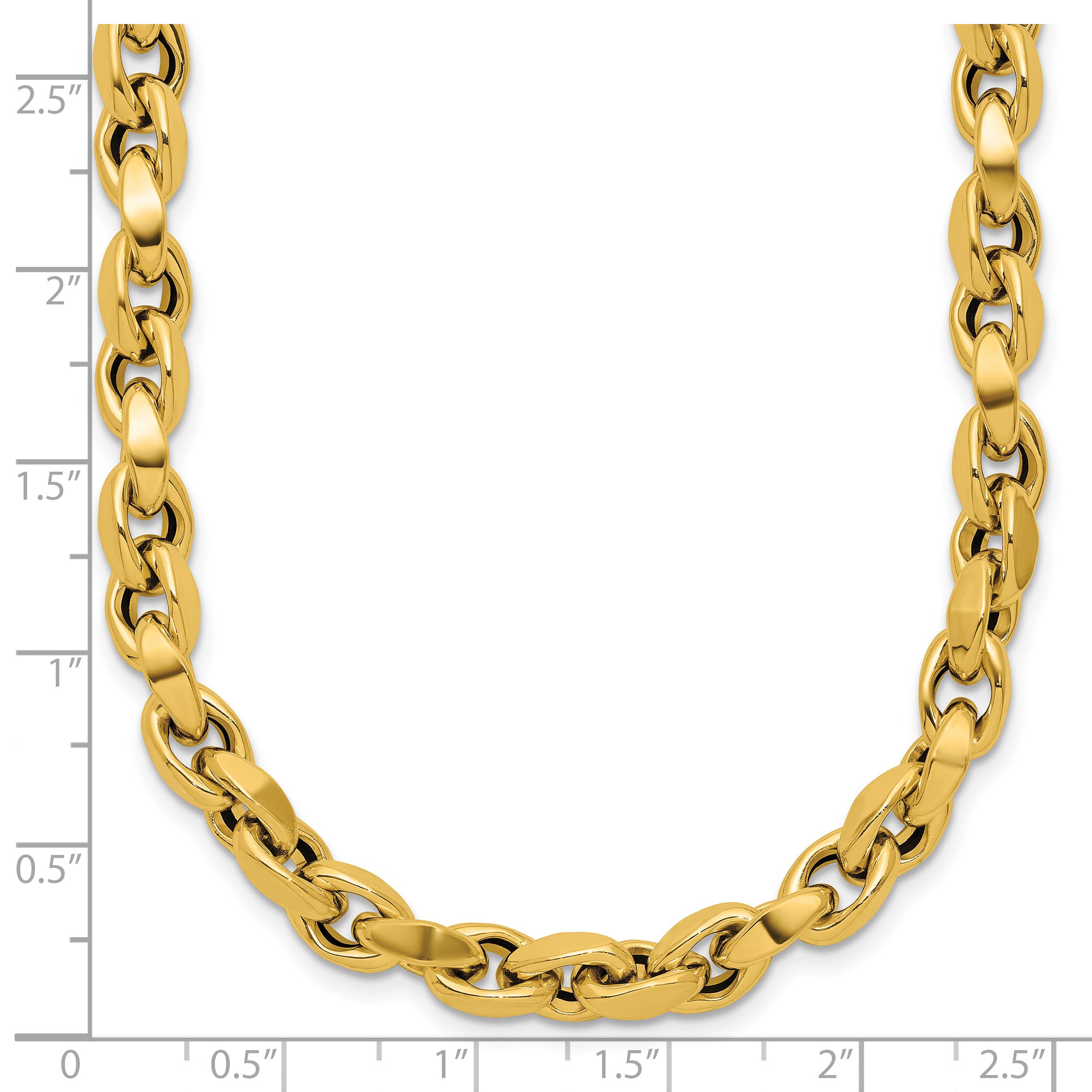 14K Polished Fancy Link Necklace