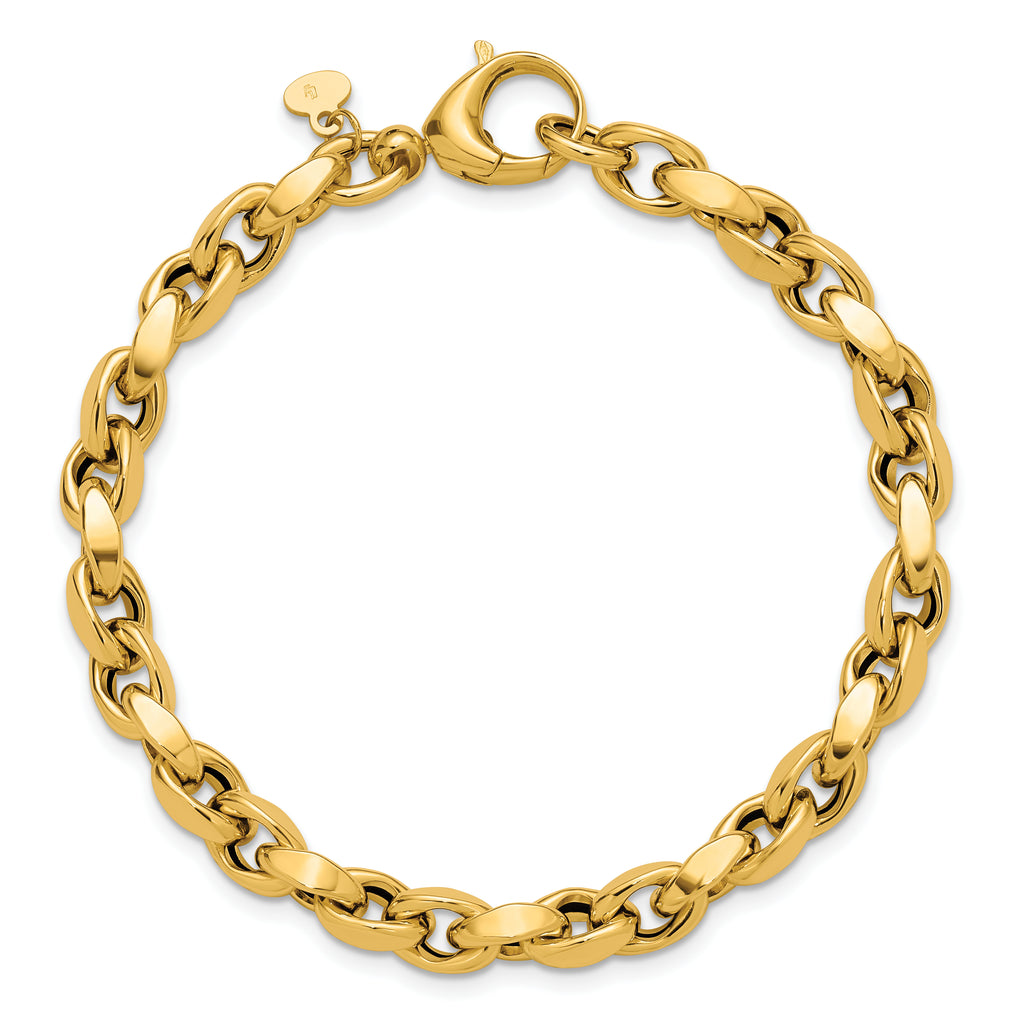 14K Polished Fancy Link Bracelet