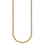 14K Polished Textured Fancy Link Necklace