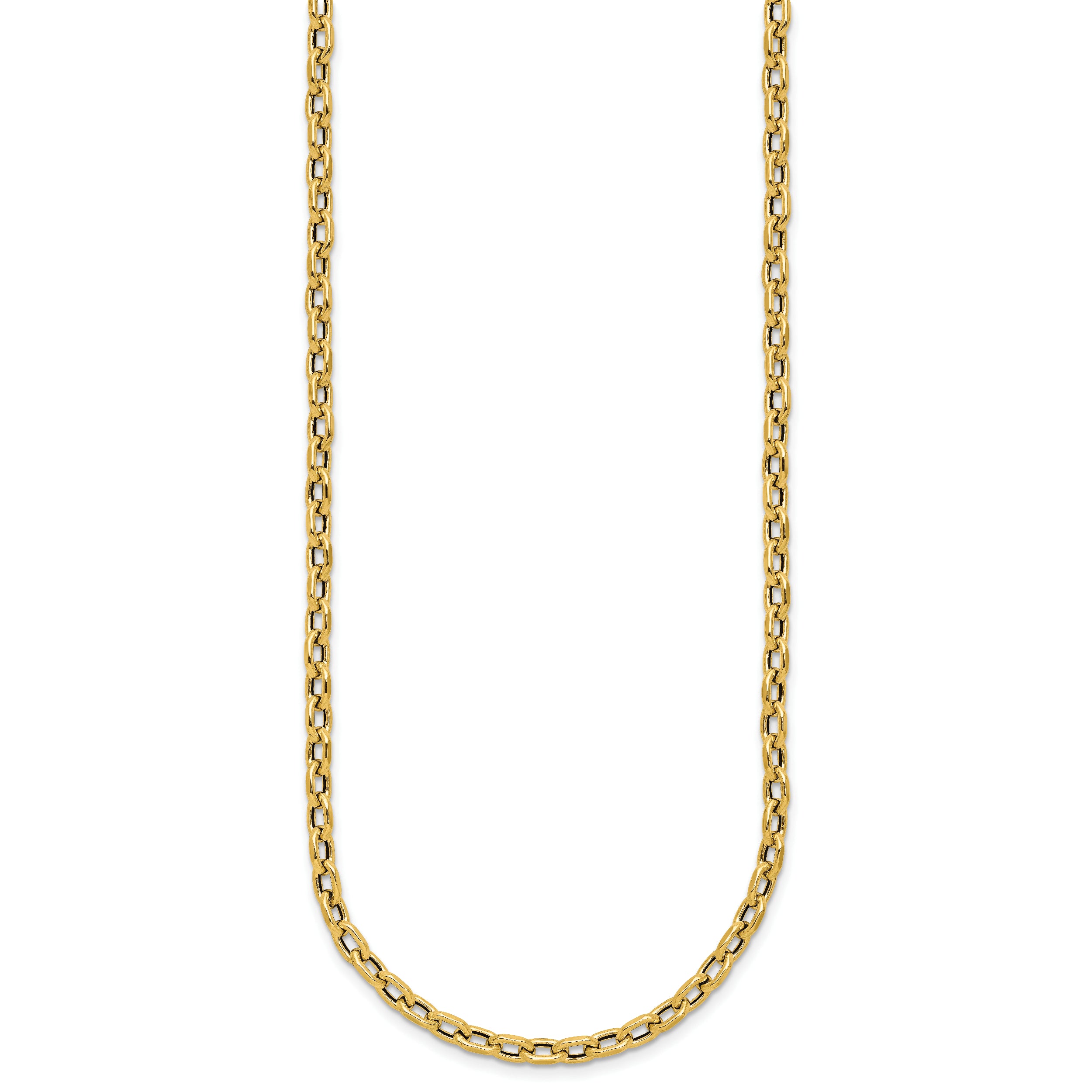 14K Polished Fancy Link Necklace