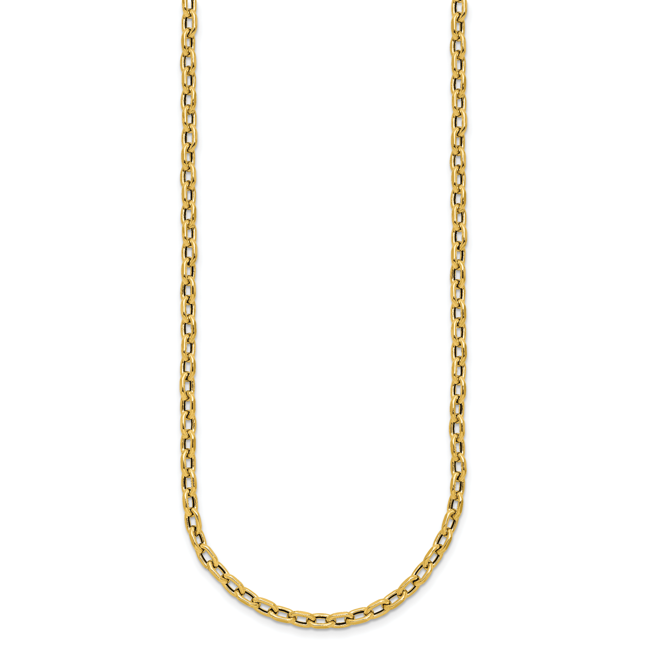 14K Polished Fancy Link Necklace