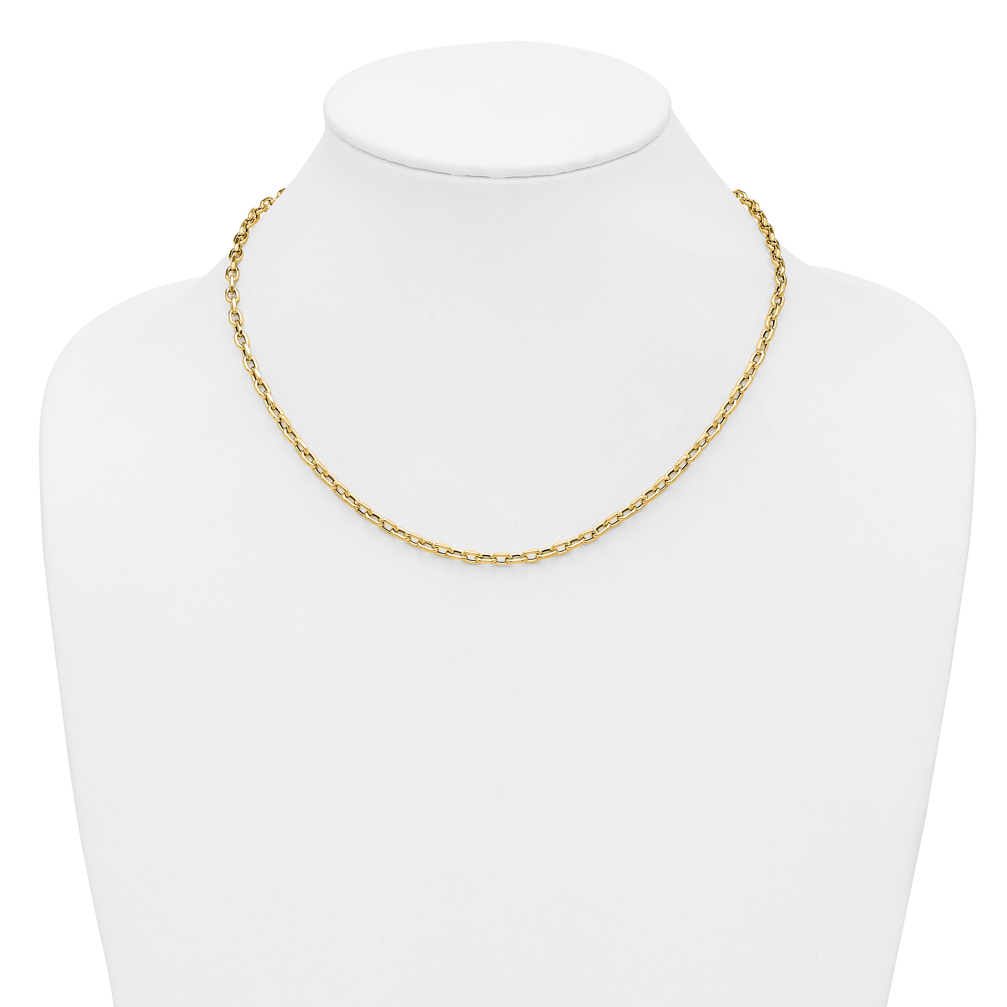 14K Polished Fancy Link Necklace